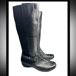 DANSKO Francesca Black Nappa Leather Knee-High Boots Sz 39 (9)